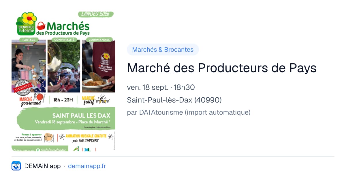 Marché des Producteurs de Pays — Saint-Paul-lès-Dax