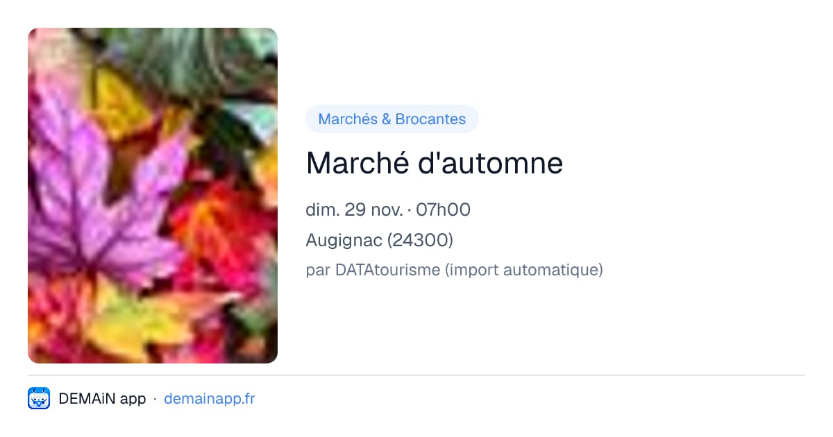 Marché d'automne — Augignac