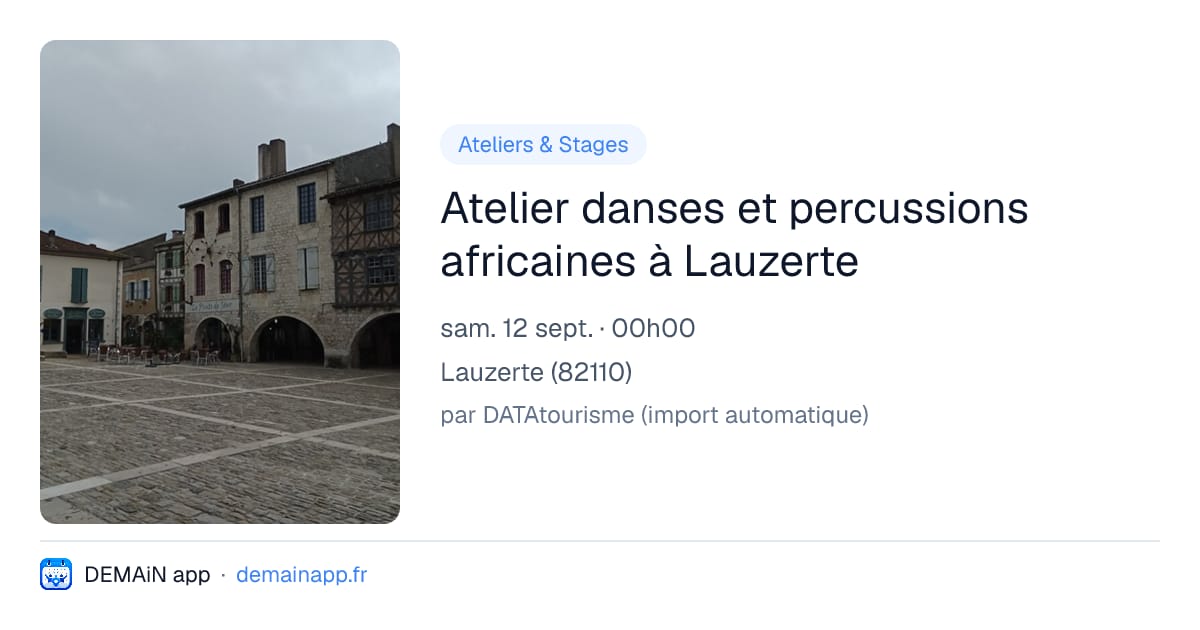Atelier danses et percussions africaines à Lauzerte — Lauzerte