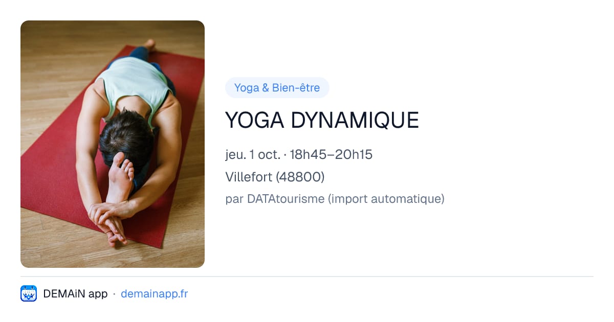YOGA DYNAMIQUE — Villefort