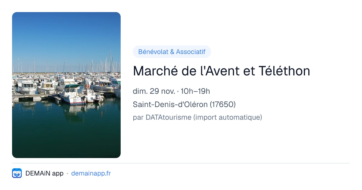 Marché de l'Avent et Téléthon — Saint-Denis-d'Oléron