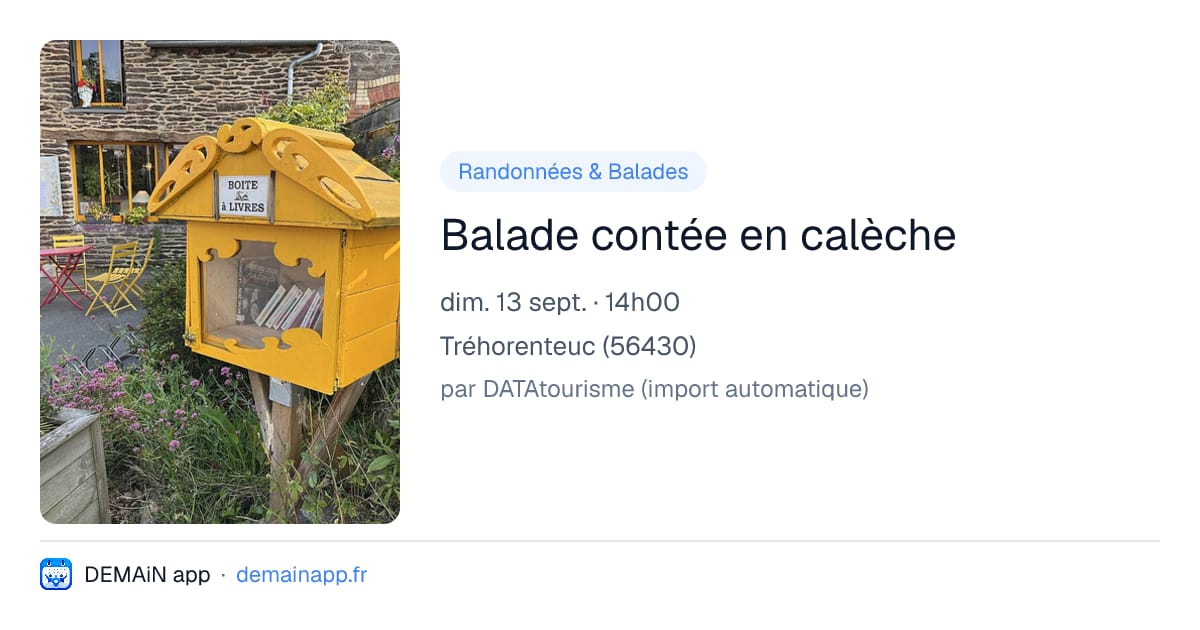 Balade contée en calèche — Tréhorenteuc