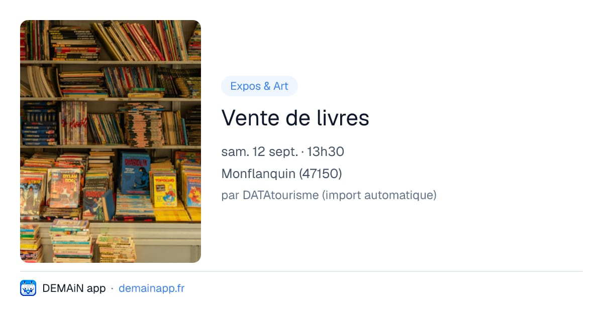 Vente de livres — Monflanquin