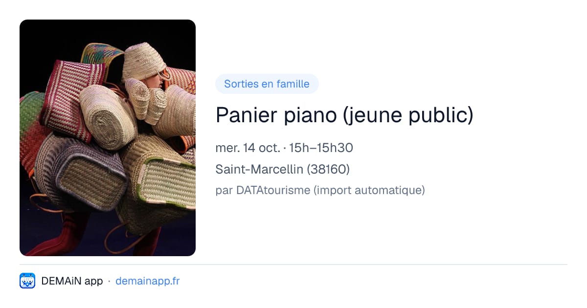 Panier piano (jeune public) — Saint-Marcellin
