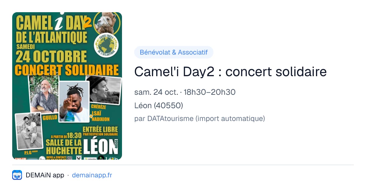Camel'i Day2 : concert solidaire — Léon