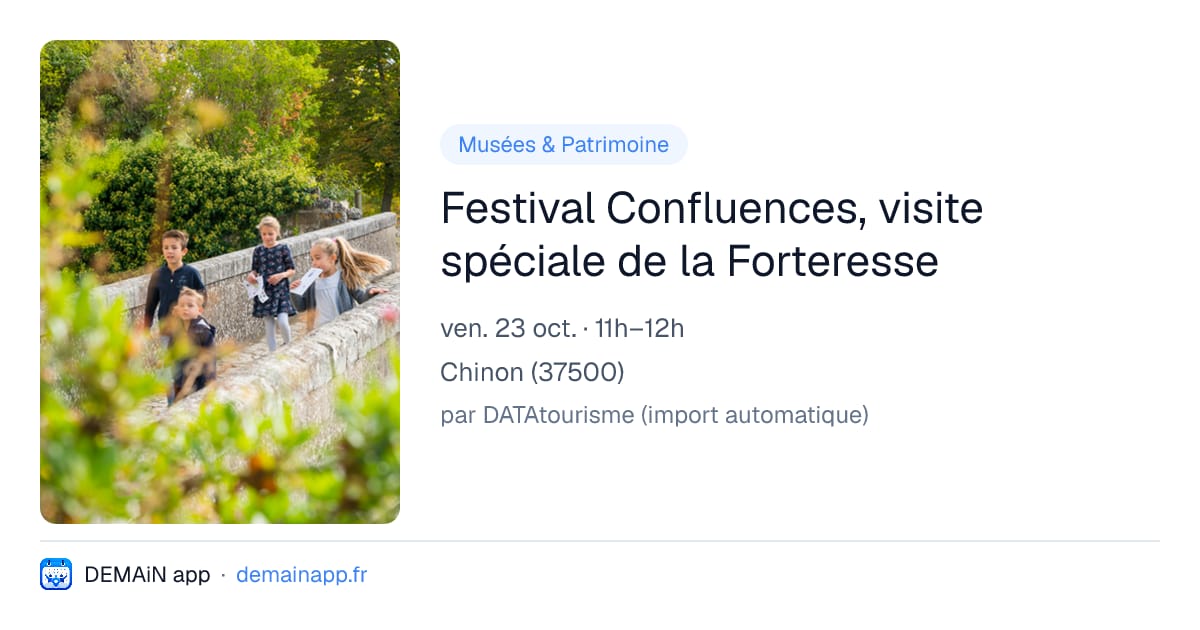 Festival Confluences, visite spéciale de la Forteresse — Chinon
