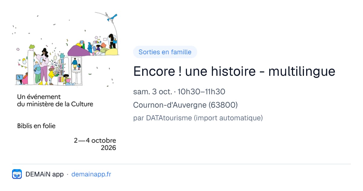 Encore ! une histoire - multilingue — Cournon-d'Auvergne