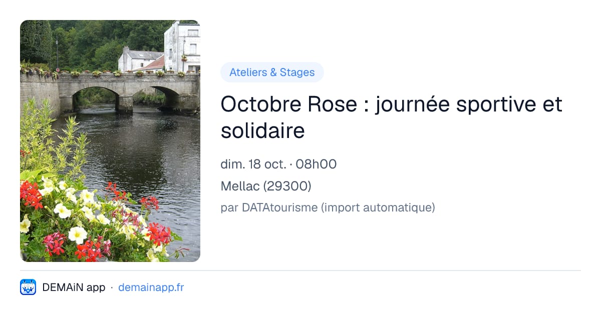 Octobre Rose : journée sportive et solidaire — Mellac