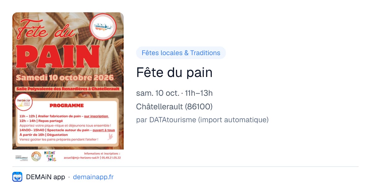 Fête du pain — Châtellerault