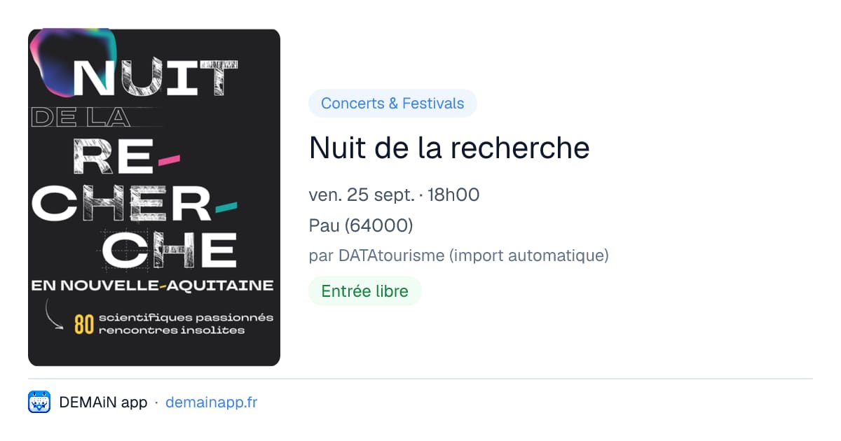 Nuit de la recherche — Pau