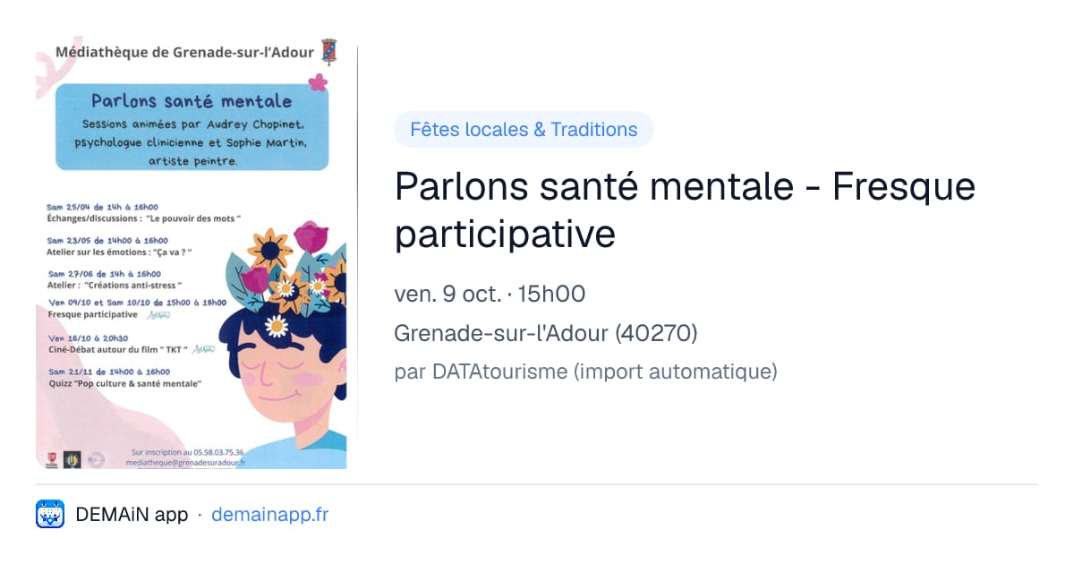 Parlons santé mentale - Fresque participative — Grenade-sur-l'Adour