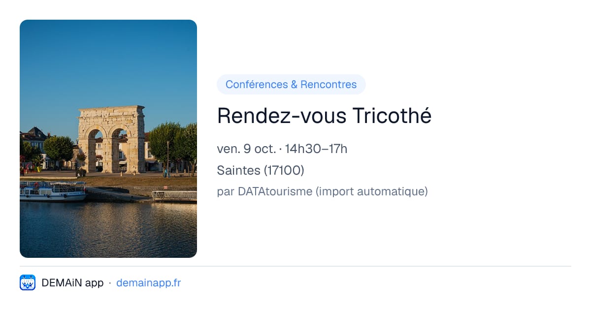 Rendez-vous Tricothé — Saintes