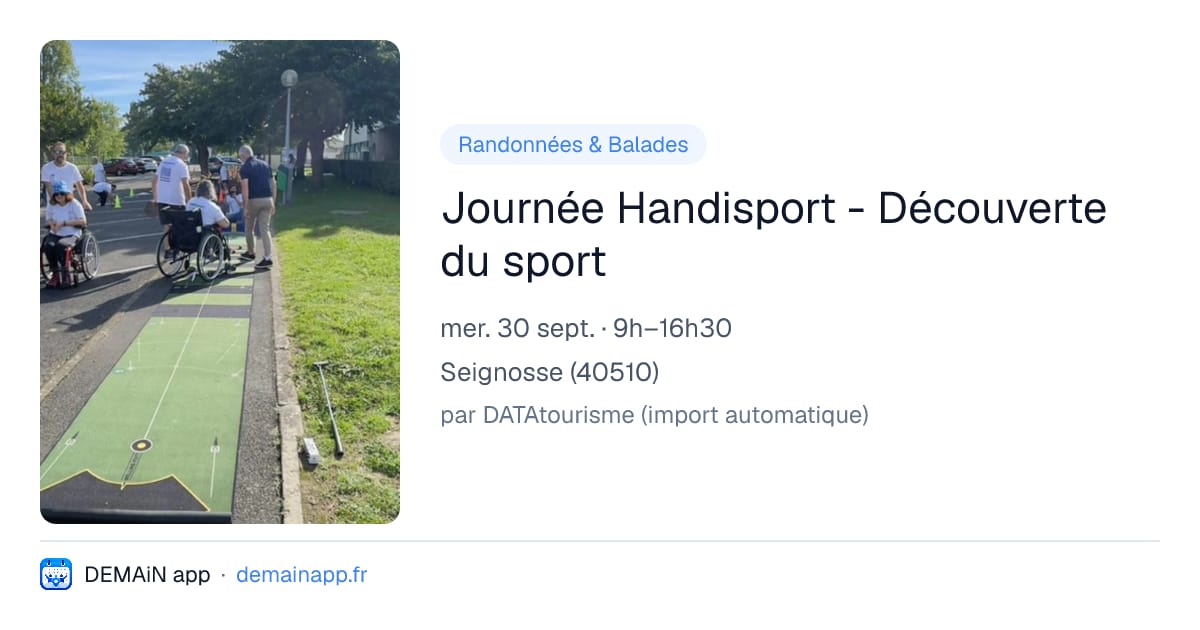 Journée Handisport - Découverte du sport — Seignosse