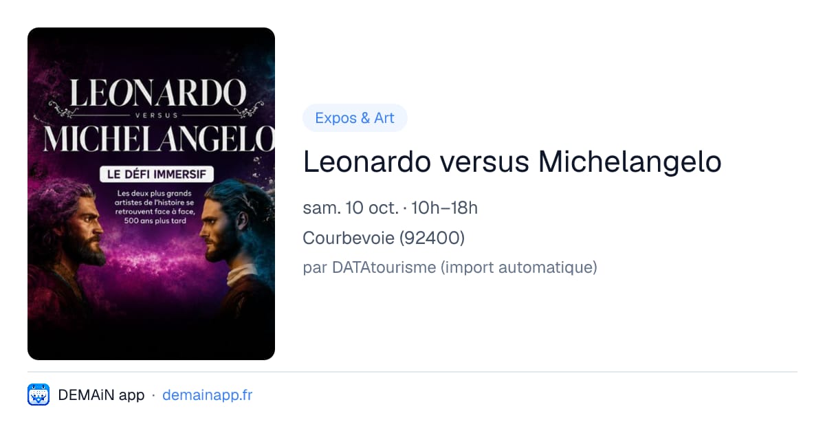 Leonardo versus Michelangelo — Courbevoie