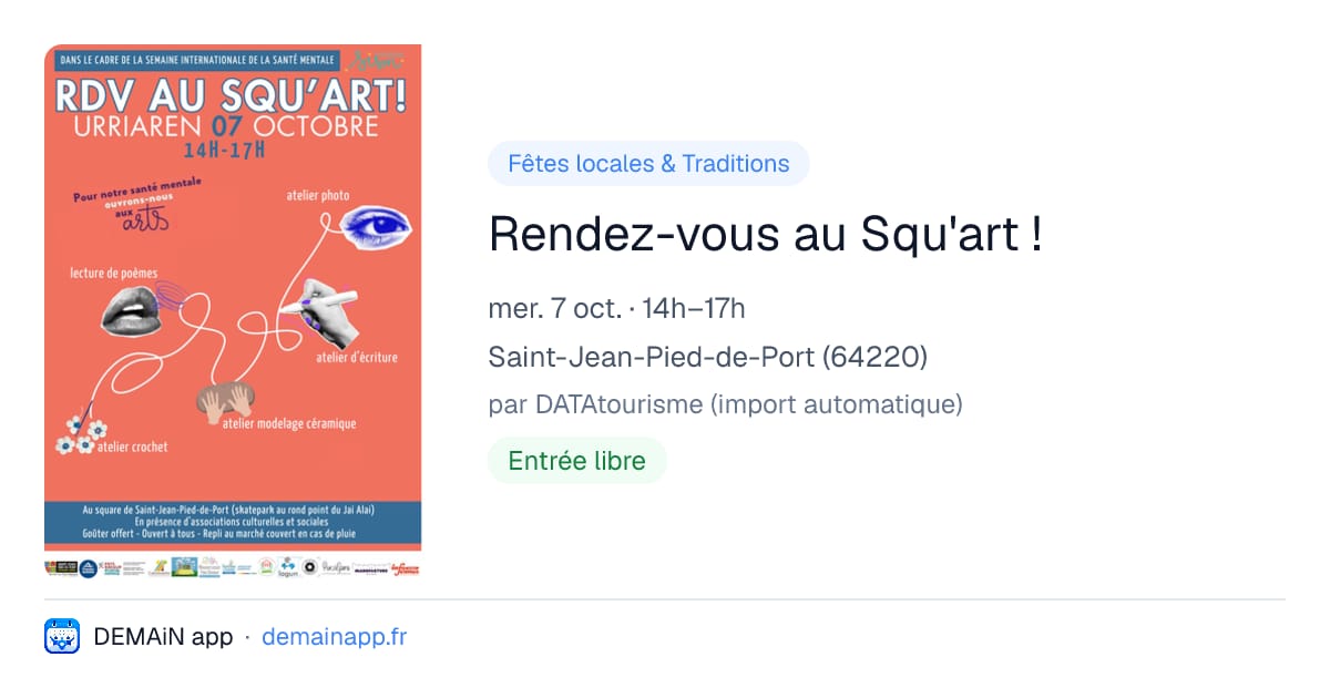 Rendez-vous au Squ'art ! — Saint-Jean-Pied-de-Port