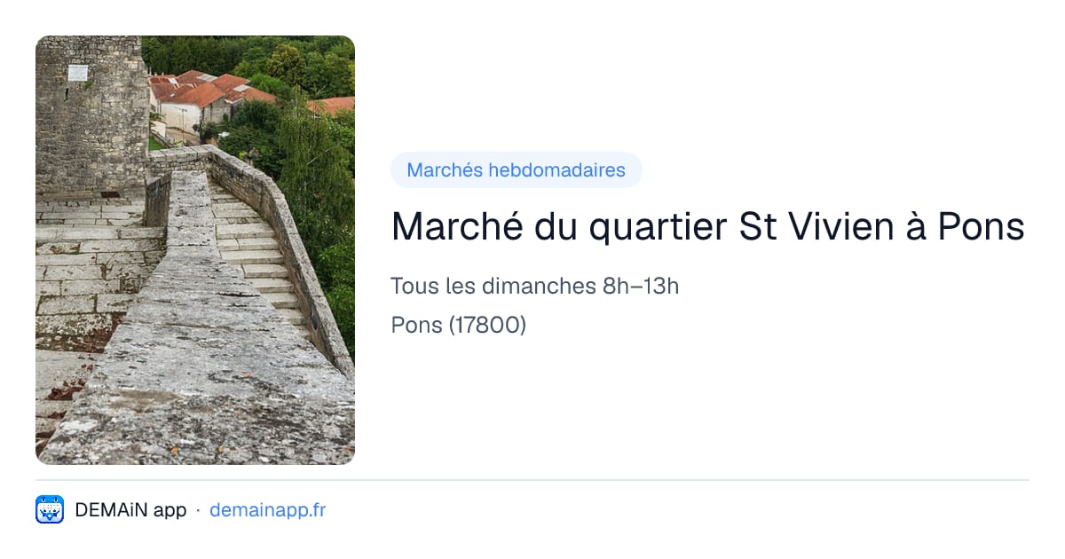 Marché du quartier St Vivien à Pons — Pons