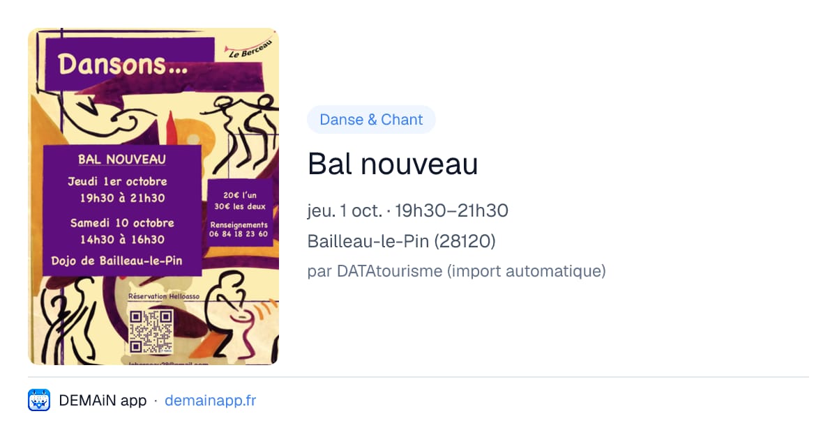 Bal nouveau — Bailleau-le-Pin