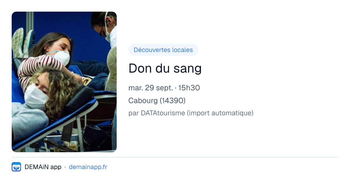 Don du sang — Cabourg