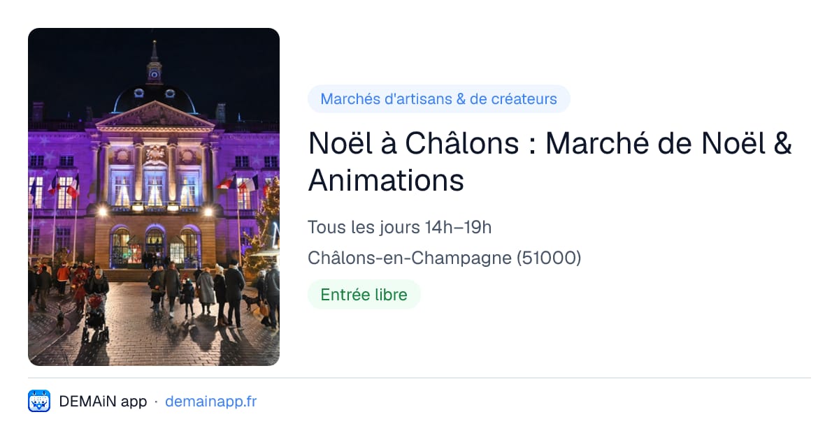 Noël à Châlons : Marché de Noël & Animations — Châlons-en-Champagne