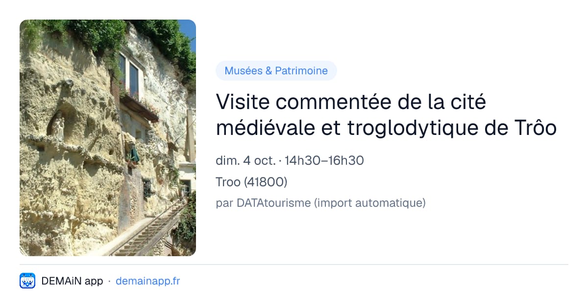 Visite commentée de la cité médiévale et troglodytique de Trôo — Troo