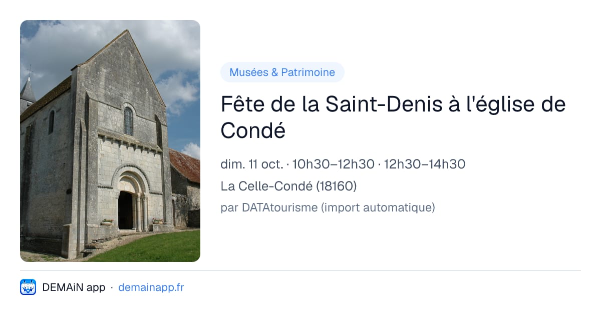 Fête de la Saint-Denis à l'église de Condé — La Celle-Condé