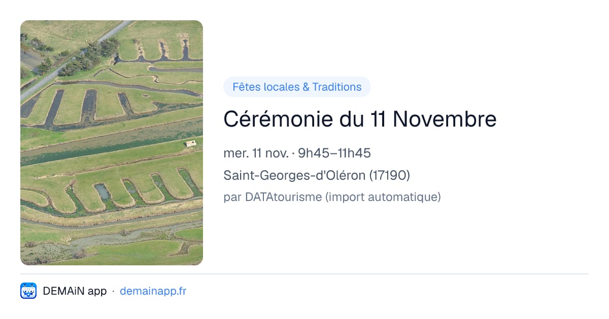 Cérémonie du 11 Novembre — Saint-Georges-d'Oléron