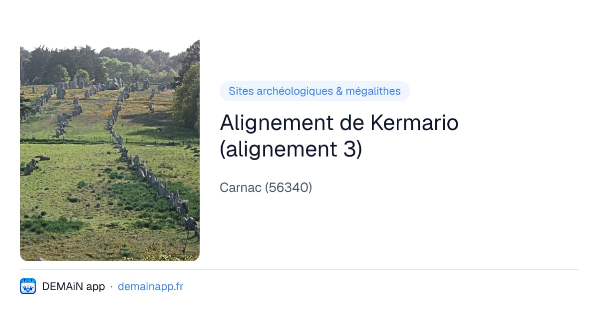 Alignement de Kermario (alignement 3) — Carnac