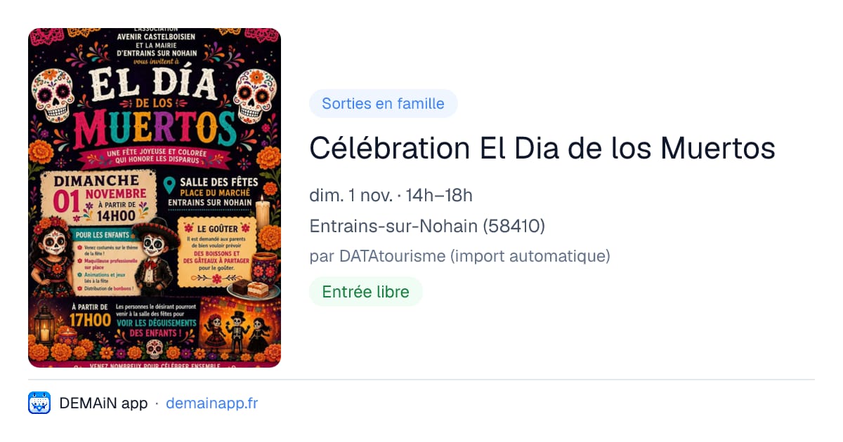 Célébration El Dia de los Muertos — Entrains-sur-Nohain