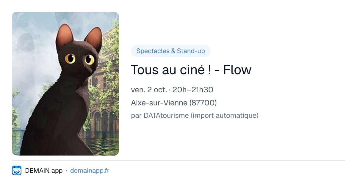 Tous au ciné ! - Flow — Aixe-sur-Vienne