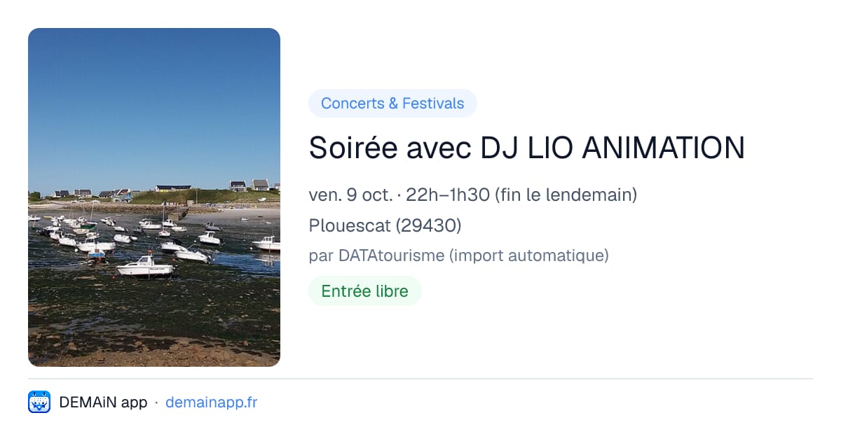 Soirée avec DJ LIO ANIMATION — Plouescat