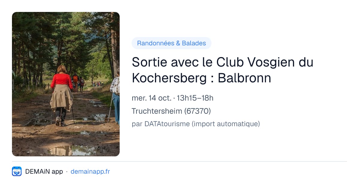 Sortie avec le Club Vosgien du Kochersberg : Balbronn — Truchtersheim