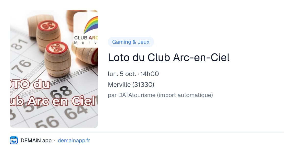 Loto du Club Arc-en-Ciel — Merville