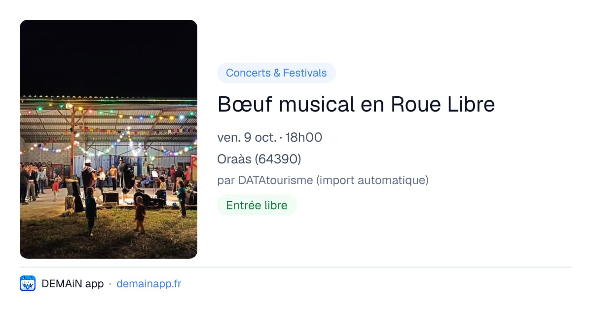Bœuf musical en Roue Libre — Oraàs