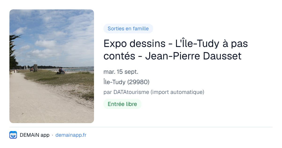 Expo dessins - L'Île-Tudy à pas contés - Jean-Pierre Dausset — Île-Tudy