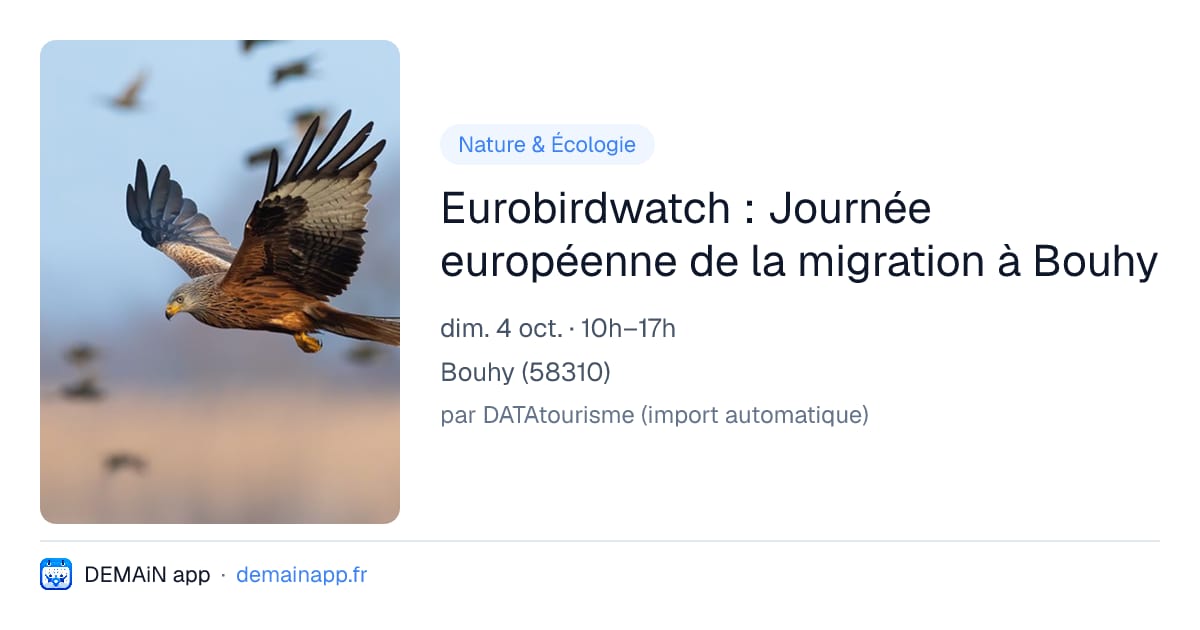Eurobirdwatch : Journée européenne de la migration à Bouhy — Bouhy