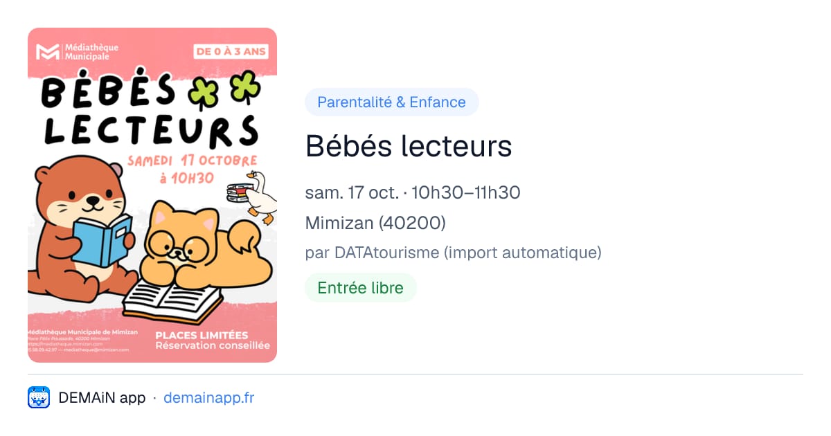 Bébés lecteurs — Mimizan