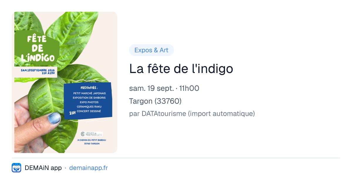La fête de l'indigo — Targon