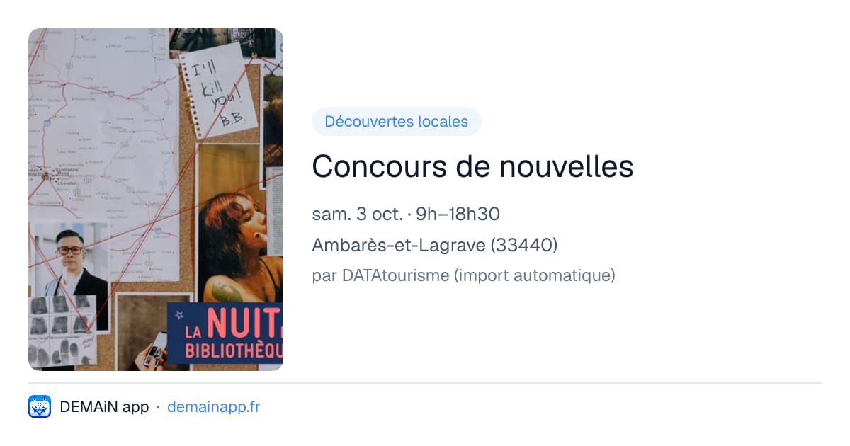 Concours de nouvelles — Ambarès-et-Lagrave