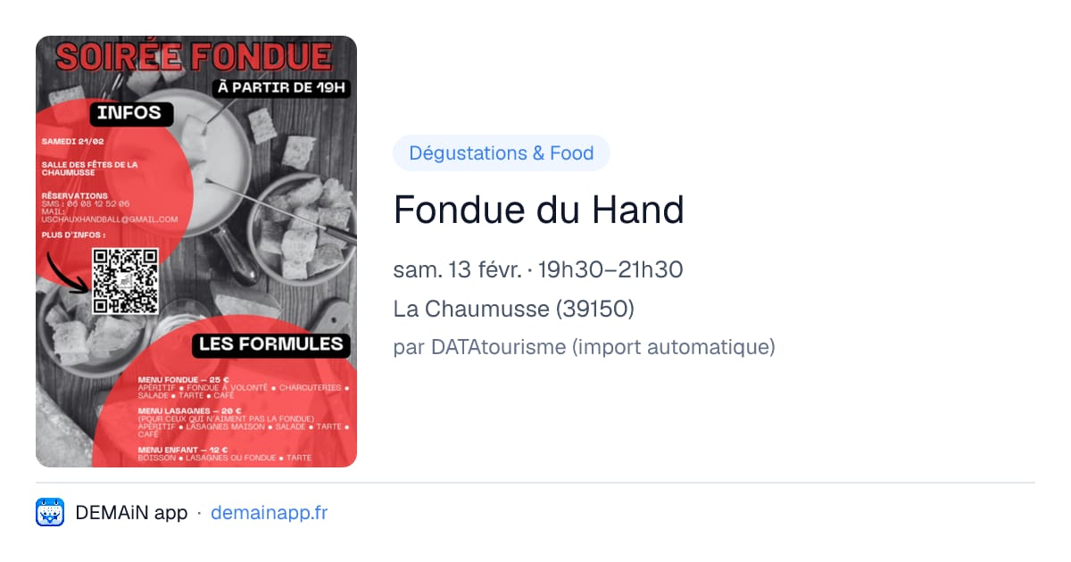 Fondue du Hand — La Chaumusse