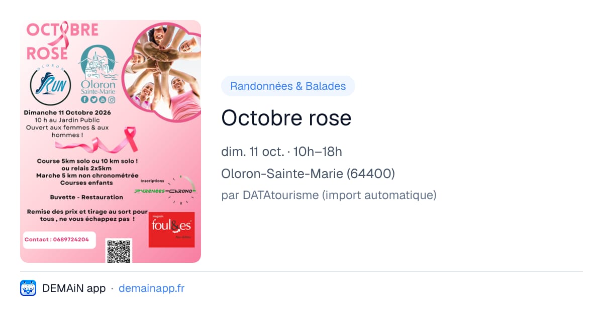 Octobre rose — Oloron-Sainte-Marie