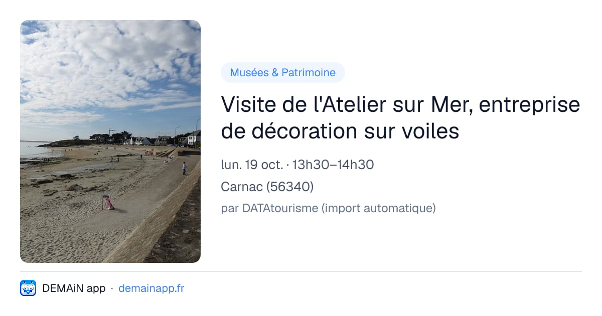 Visite de l'Atelier sur Mer, entreprise de décoration sur voiles — Carnac