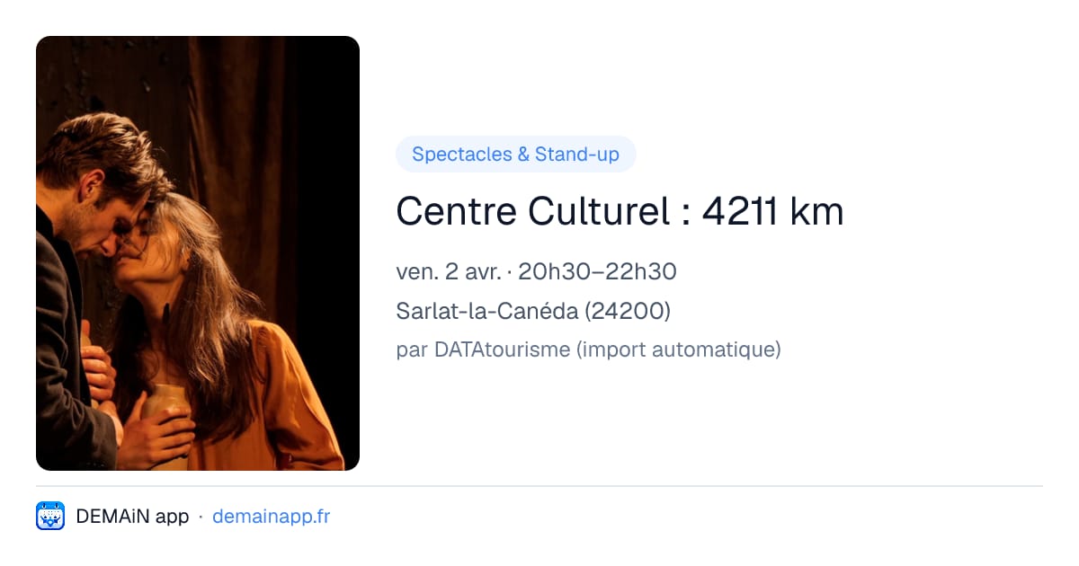 Centre Culturel : 4211 km — Sarlat-la-Canéda