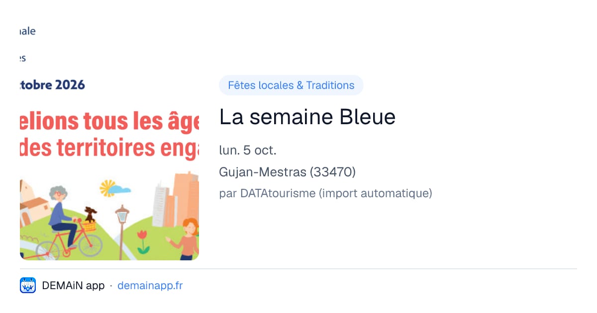 La semaine Bleue — Gujan-Mestras