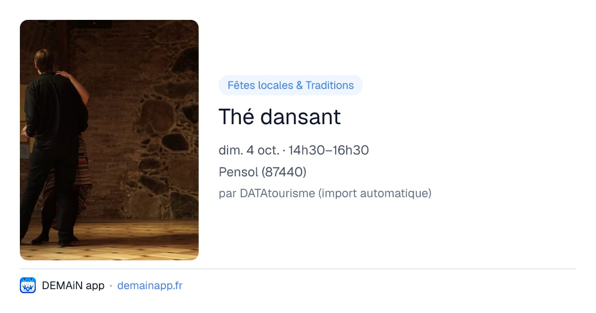 Thé dansant — Pensol