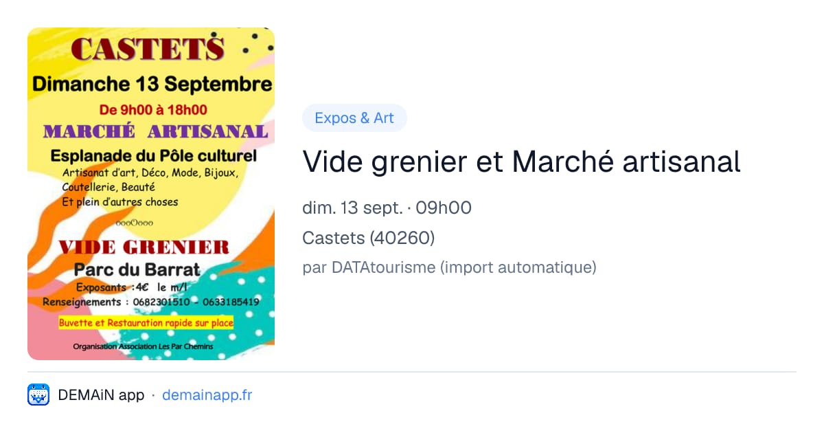 Vide grenier et Marché artisanal — Castets