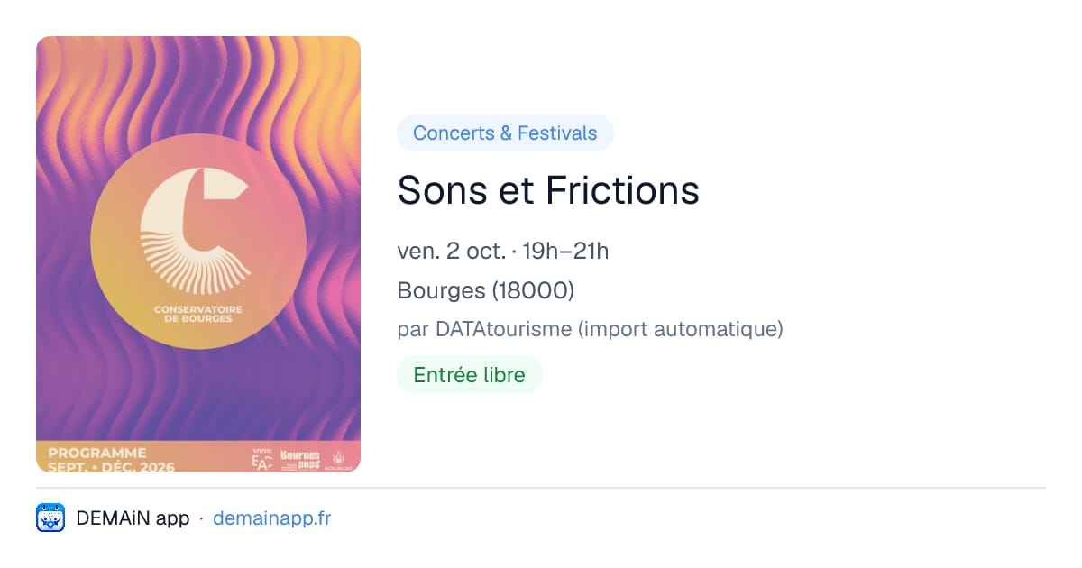 Sons et Frictions — Bourges