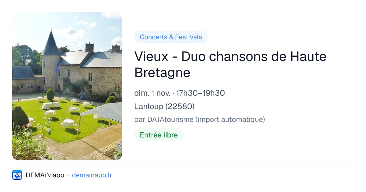 Vieux - Duo chansons de Haute Bretagne — Lanloup