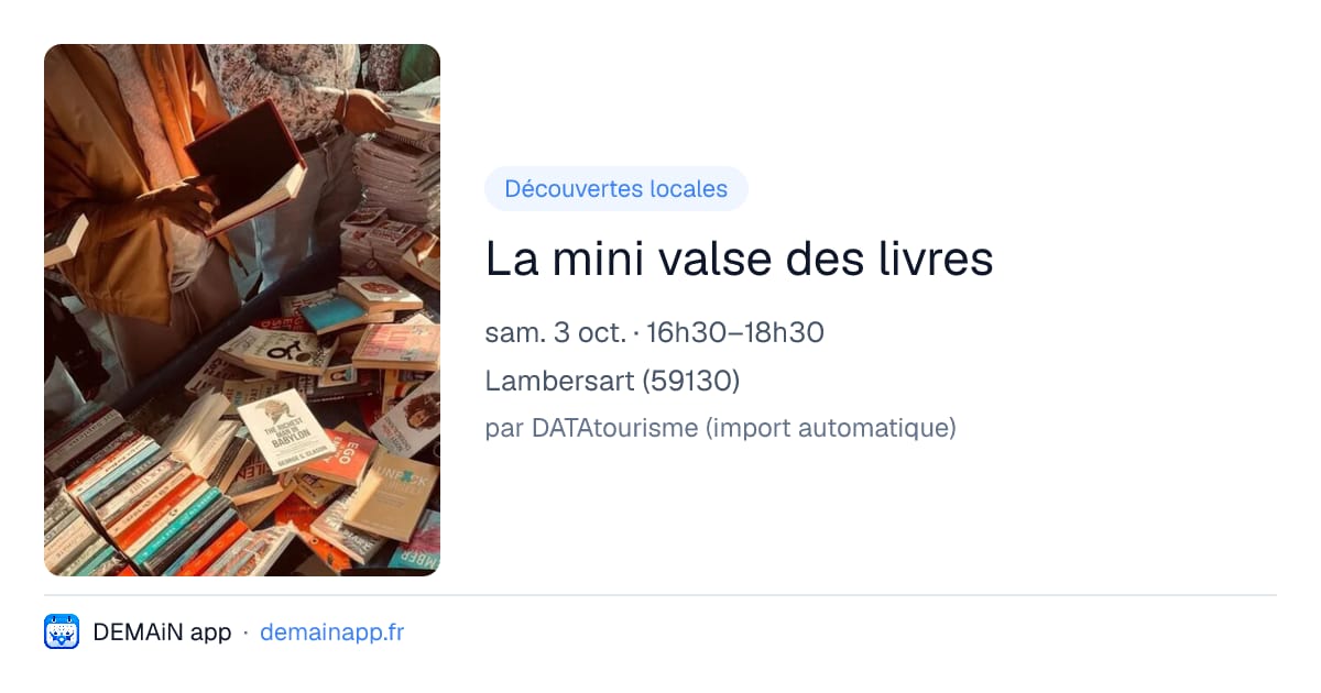 La mini valse des livres — Lambersart