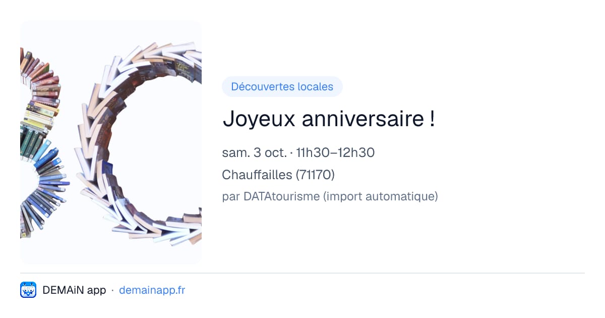 Joyeux anniversaire ! — Chauffailles