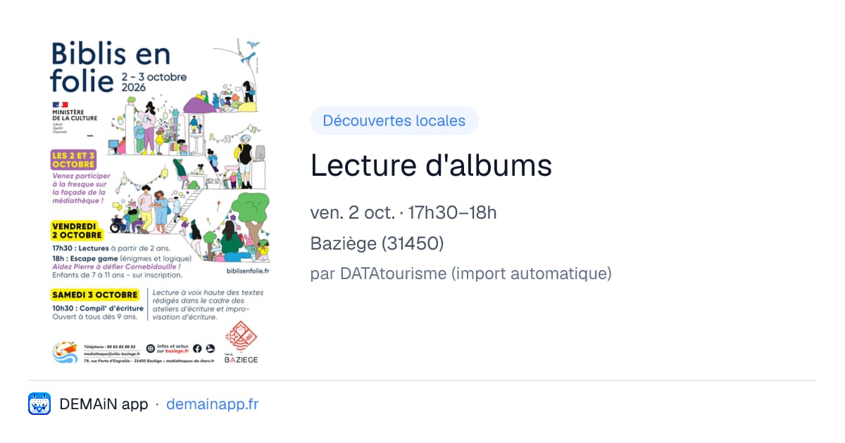 Lecture d'albums — Baziège